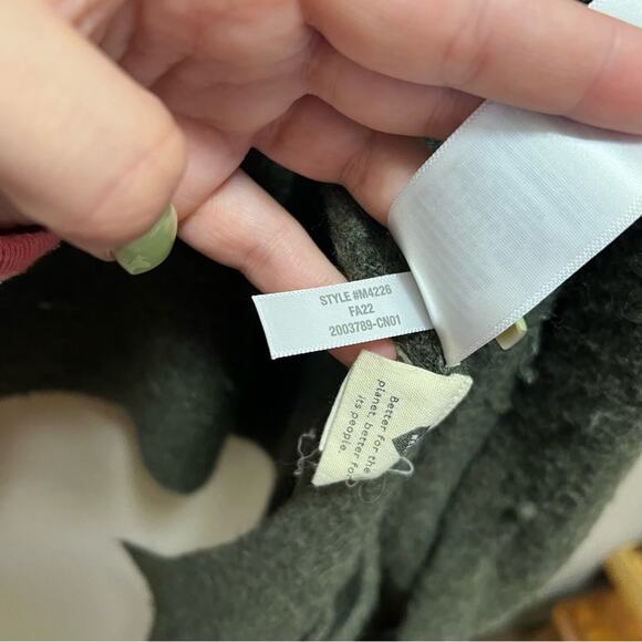 Madewell Green Cozy Walker Cardigan Slouchy Open Front Sweater Alpaca Sz Small - Picture 8 of 10